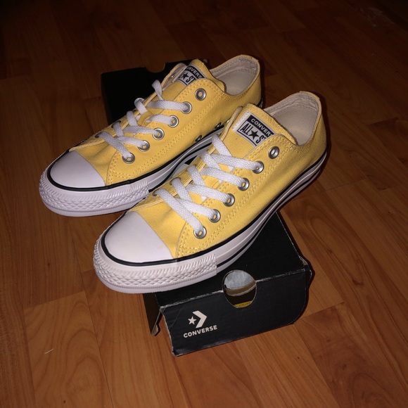 light yellow converse shoes